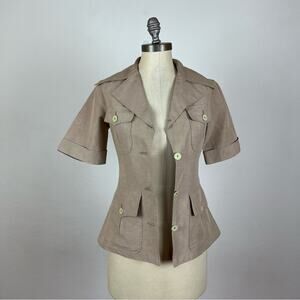Stella McCartney Tan Short Sleeve Button Blazer